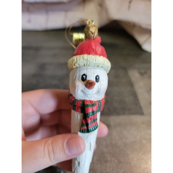Enesco snowman icicle smile scarf ornament Xmas decor - Picture 2 of 8